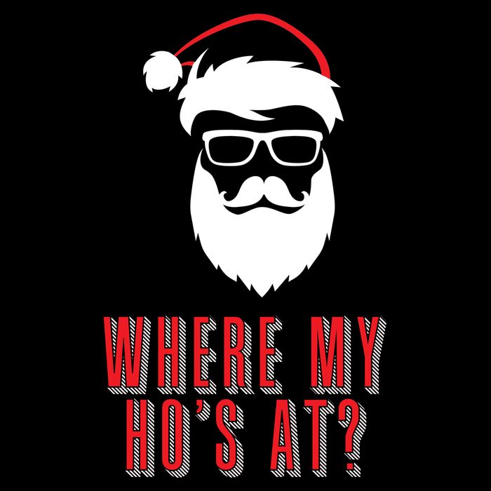 Where My Ho's At? Funny Xmas 7-Panel Snapback Hat