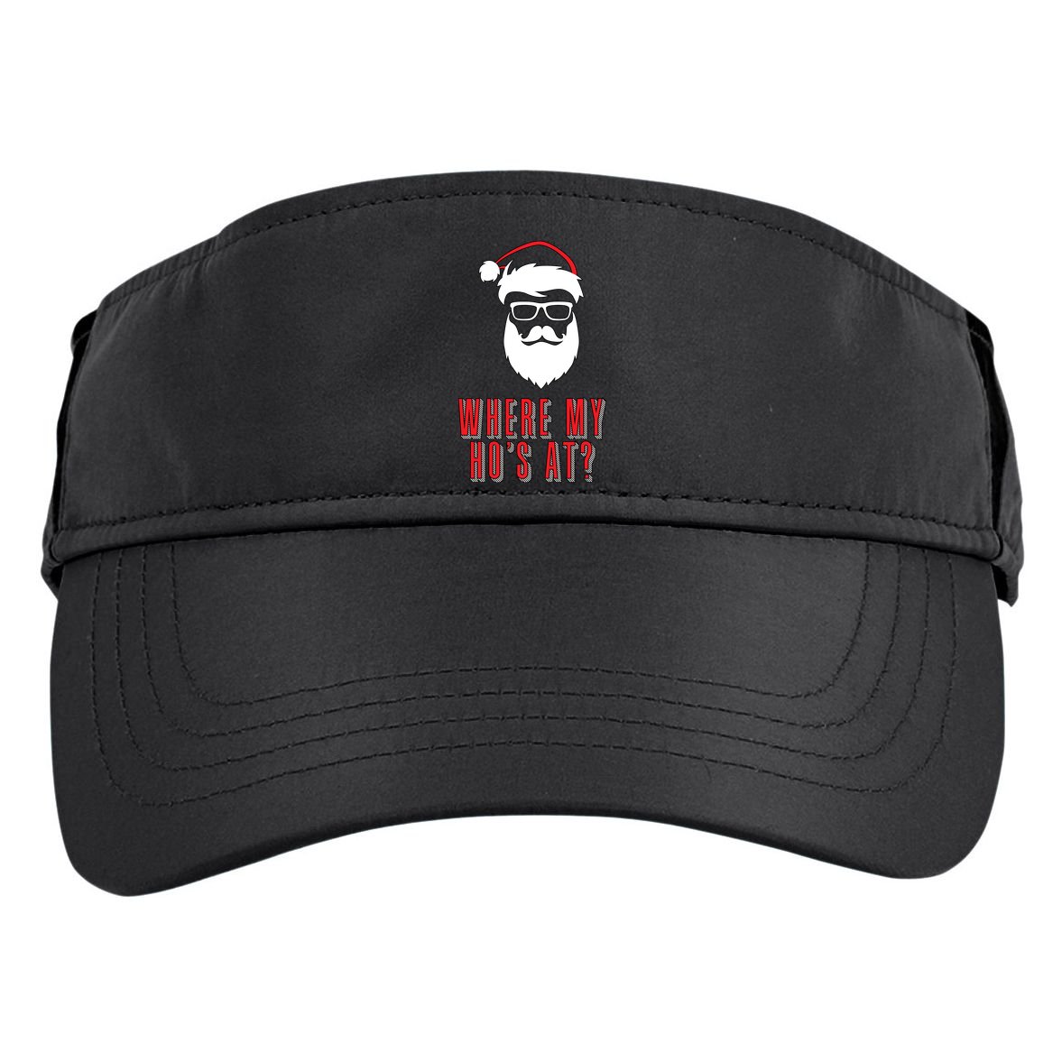 Where My Ho's At? Funny Xmas Adult Drive Performance Visor