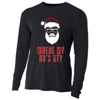 Where My Ho's At? Funny Xmas Cooling Performance Long Sleeve Crew