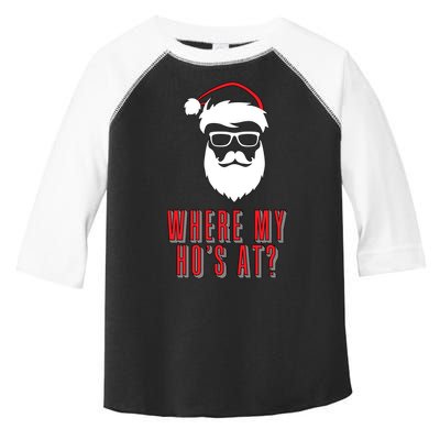 Where My Ho's At? Funny Xmas Toddler Fine Jersey T-Shirt