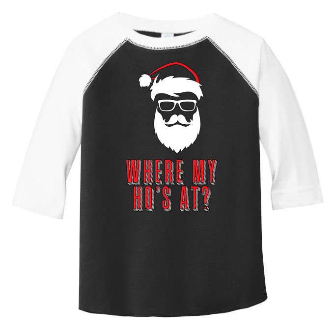 Where My Ho's At? Funny Xmas Toddler Fine Jersey T-Shirt