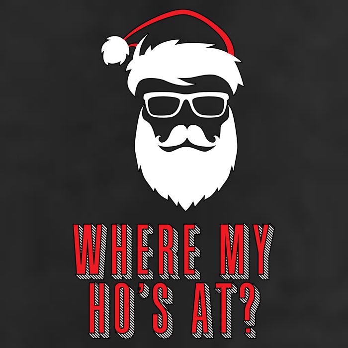 Where My Ho's At? Funny Xmas Golf Towel