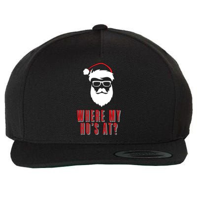 Where My Ho's At? Funny Xmas Wool Snapback Cap