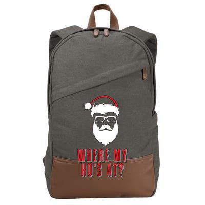 Where My Ho's At? Funny Xmas Cotton Canvas Backpack