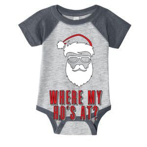 Where My Ho's At? Funny Xmas Infant Baby Jersey Bodysuit