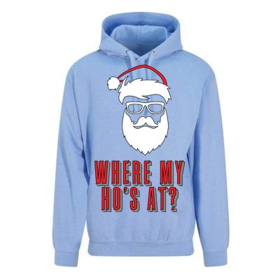 Where My Ho's At? Funny Xmas Unisex Surf Hoodie