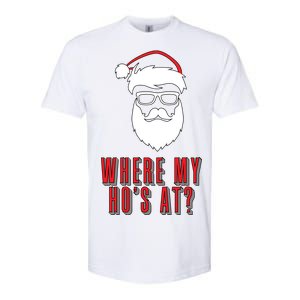 Where My Ho's At? Funny Xmas Softstyle CVC T-Shirt