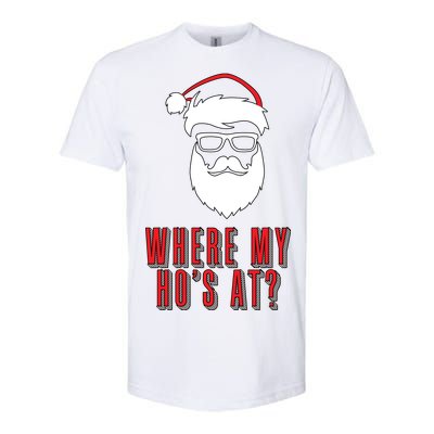 Where My Ho's At? Funny Xmas Softstyle® CVC T-Shirt