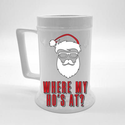 Where My Ho's At? Funny Xmas Beer Stein