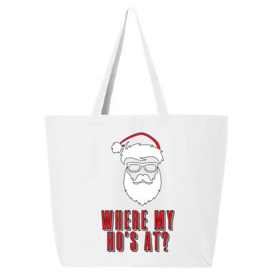 Where My Ho's At? Funny Xmas 25L Jumbo Tote