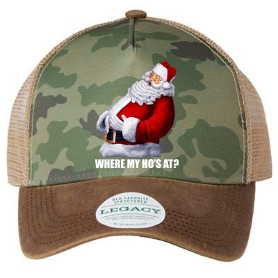 Where My Ho's At? Santa Quote Legacy Tie Dye Trucker Hat