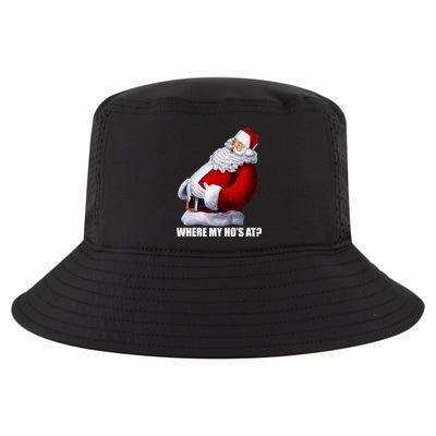 Where My Ho's At? Santa Quote Cool Comfort Performance Bucket Hat