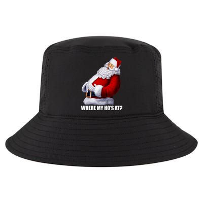 Where My Ho's At? Santa Quote Cool Comfort Performance Bucket Hat