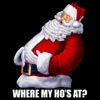 Where My Ho's At? Santa Quote Cooling Performance Crew T-Shirt
