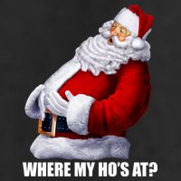 Where My Ho's At? Santa Quote Adult Drive Performance Visor