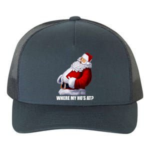 Where My Ho's At? Santa Quote Yupoong Adult 5-Panel Trucker Hat