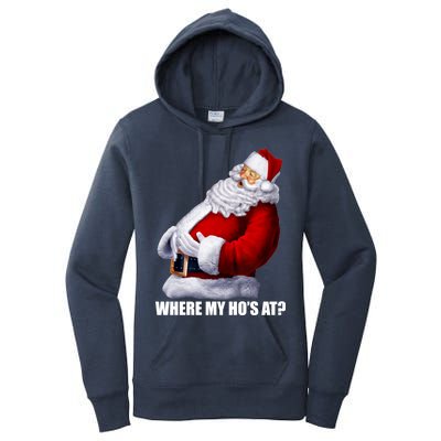 Where My Ho's At? Santa Quote Women's Pullover Hoodie