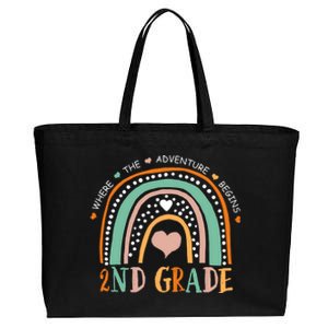 Where The Adventure Begins 2nd Grade Cotton Canvas Jumbo Tote