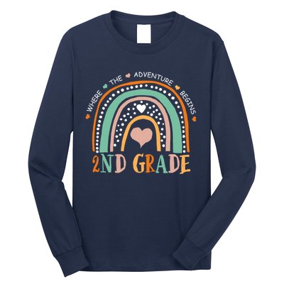 Where The Adventure Begins 2nd Grade Long Sleeve Shirt