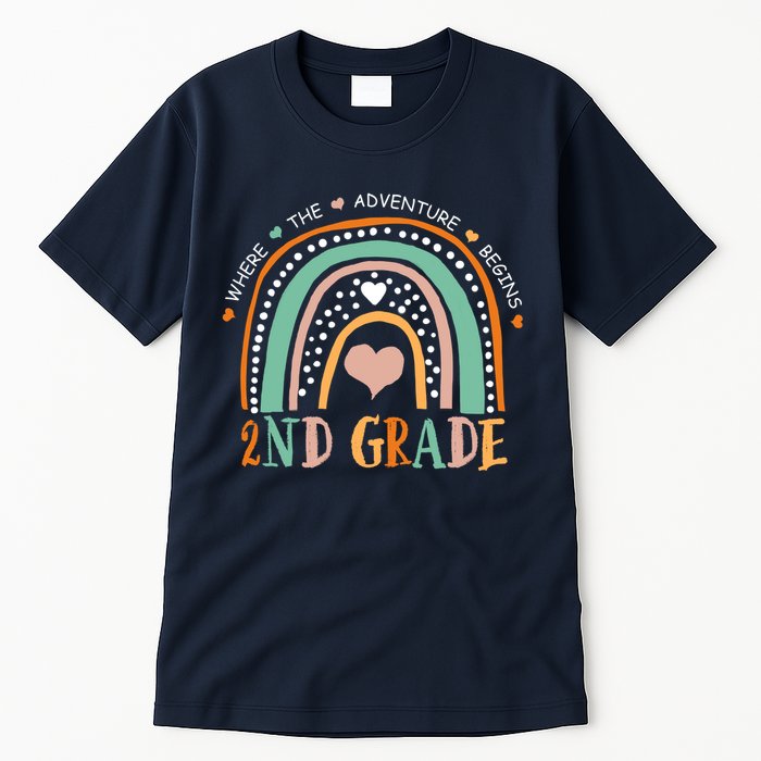 Where The Adventure Begins 2nd Grade Tall T-Shirt