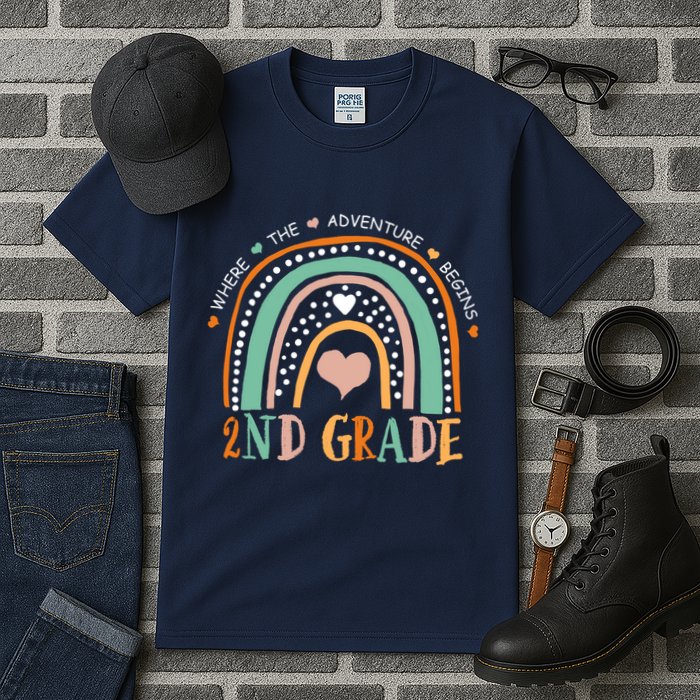 Where The Adventure Begins 2nd Grade Tall T-Shirt