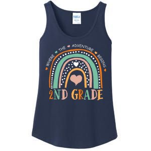 Where The Adventure Begins 2nd Grade Ladies Essential Tank