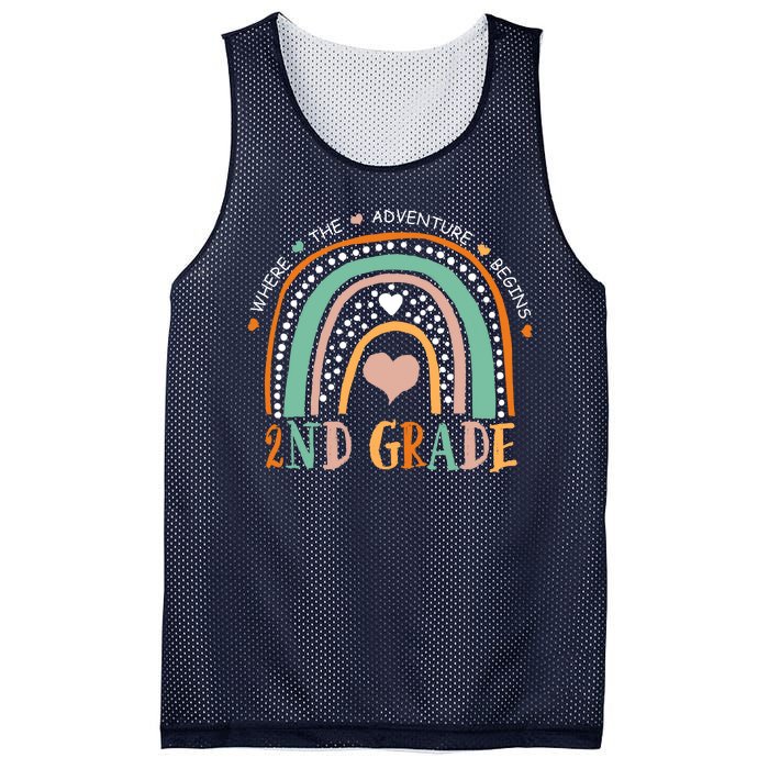 Where The Adventure Begins 2nd Grade Mesh Reversible Basketball Jersey Tank