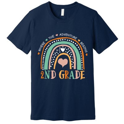 Where The Adventure Begins 2nd Grade Premium T-Shirt