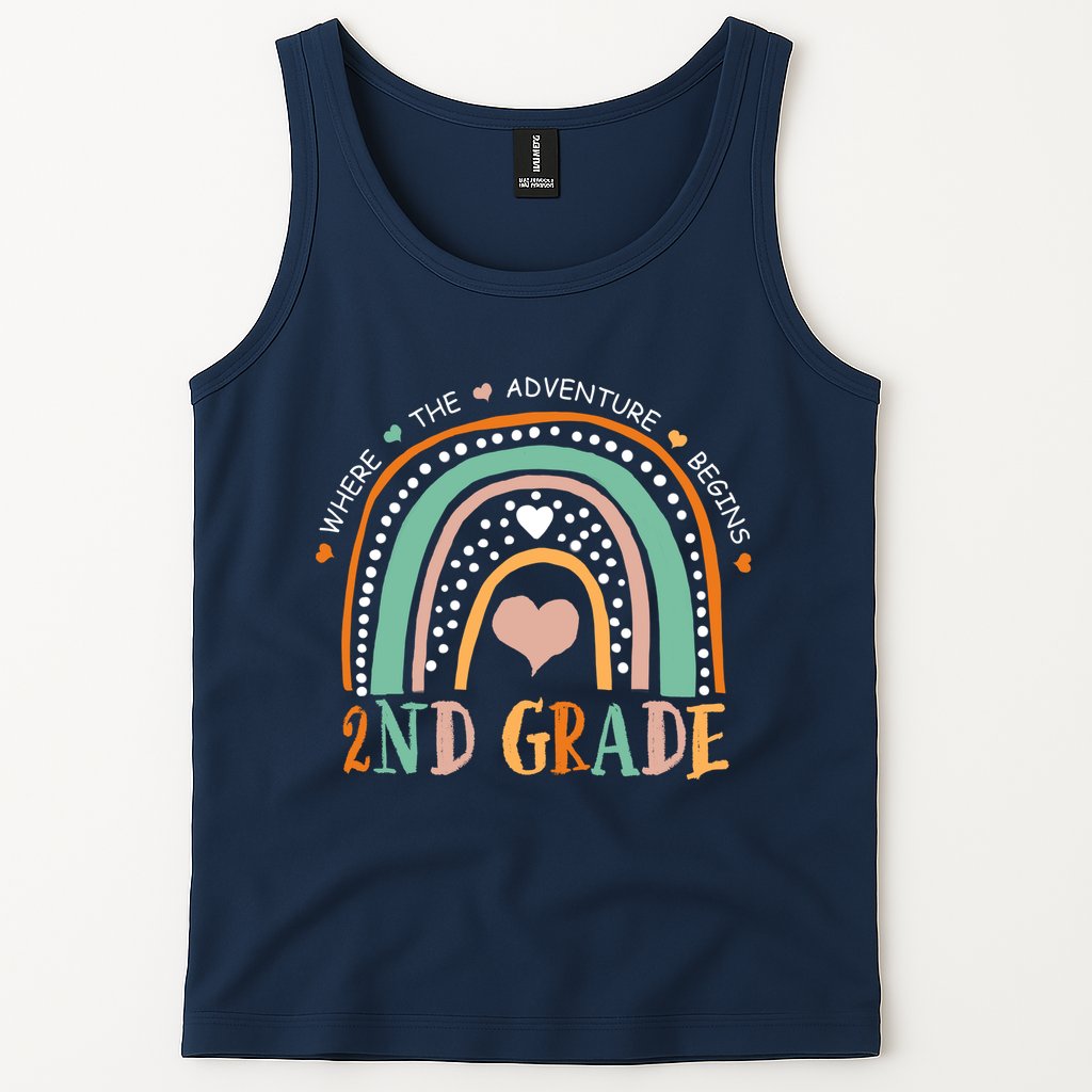 Where The Adventure Begins 2nd Grade Tank Top