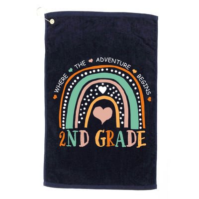 Where The Adventure Begins 2nd Grade Golf Towel