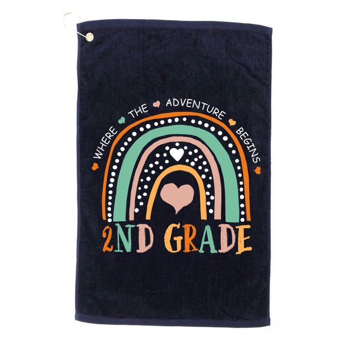 Where The Adventure Begins 2nd Grade Golf Towel
