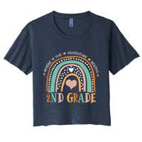 Where The Adventure Begins 2nd Grade Women's Crop Top Tee