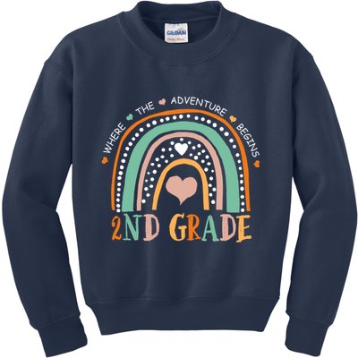 Where The Adventure Begins 2nd Grade Kids Sweatshirt
