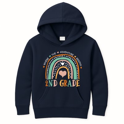Where The Adventure Begins 2nd Grade Kids Hoodie