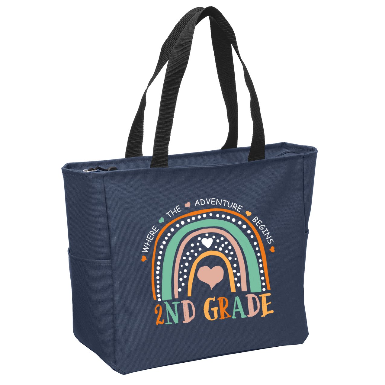 Where The Adventure Begins 2nd Grade Zip Tote Bag