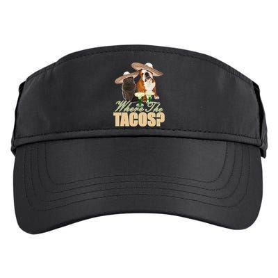 Where The Tacos? Cat Dog Adult Drive Performance Visor