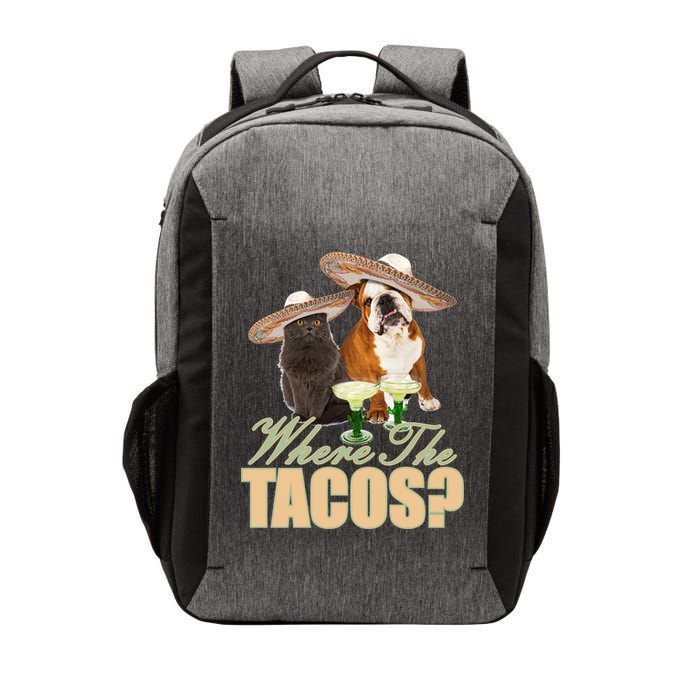 Where The Tacos? Cat Dog Vector Backpack