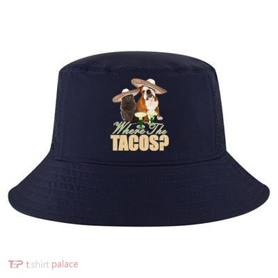 Where The Tacos? Cat Dog Cool Comfort Performance Bucket Hat