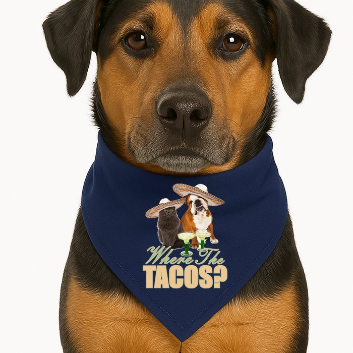 Where The Tacos? Cat Dog USA-Made Doggie Bandana