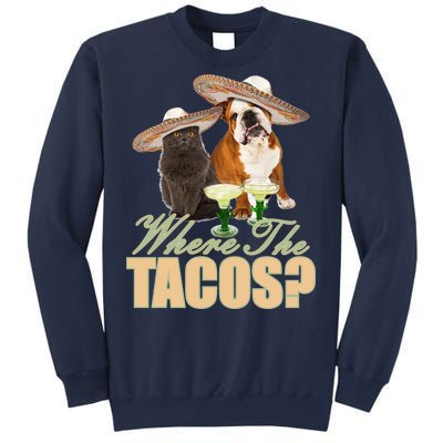 Where The Tacos? Cat Dog Sweatshirt