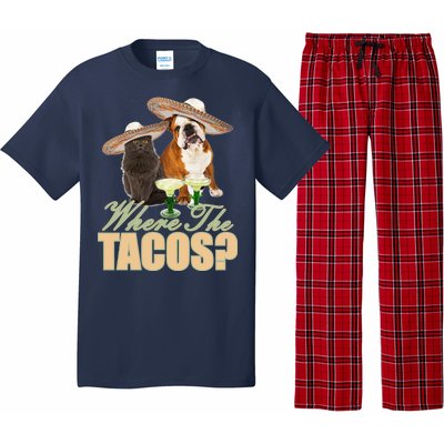 Where The Tacos? Cat Dog Pajama Set