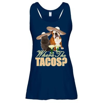 Where The Tacos? Cat Dog Ladies Essential Flowy Tank