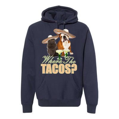 Where The Tacos? Cat Dog Premium Hoodie