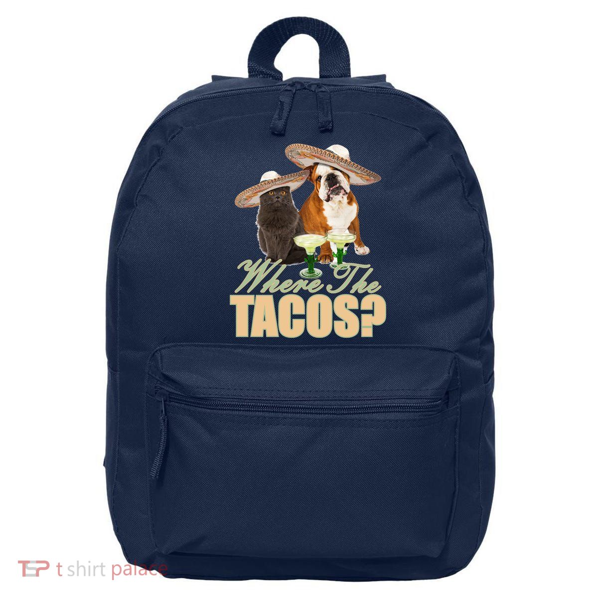 Where The Tacos? Cat Dog 16 in Basic Backpack