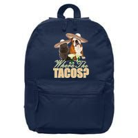 Where The Tacos? Cat Dog 16 in Basic Backpack
