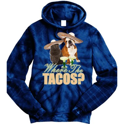 Where The Tacos? Cat Dog Tie Dye Hoodie