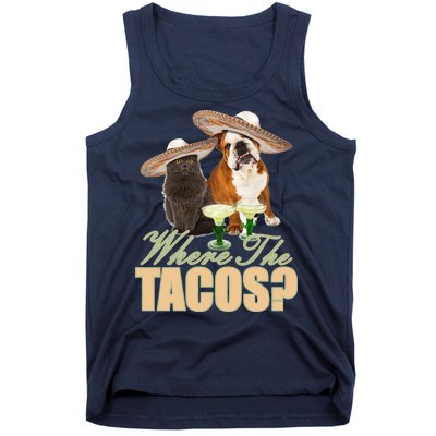 Where The Tacos? Cat Dog Tank Top