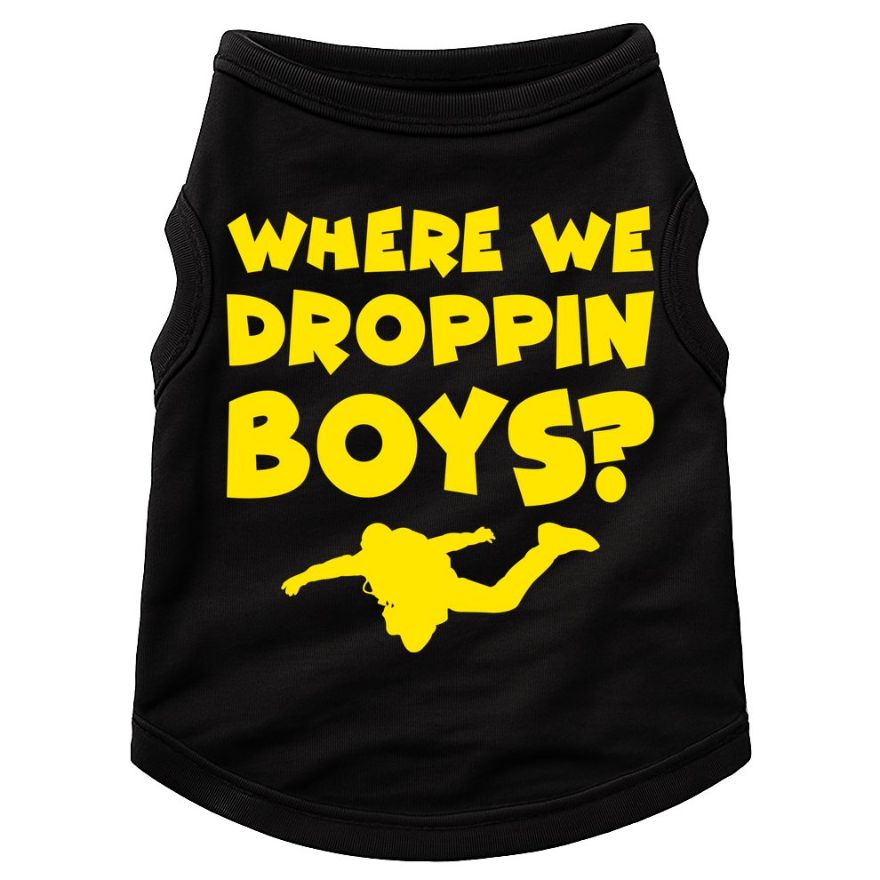 Where We Droppin Boys Funny Gamer Doggie Tank