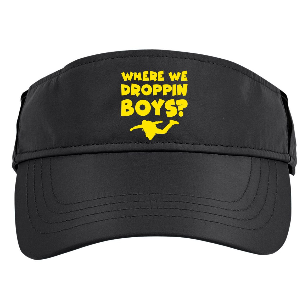 Where We Droppin Boys Funny Gamer Adult Drive Performance Visor