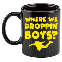 Where We Droppin Boys Funny Gamer 11oz C Handle Ceramic Mug